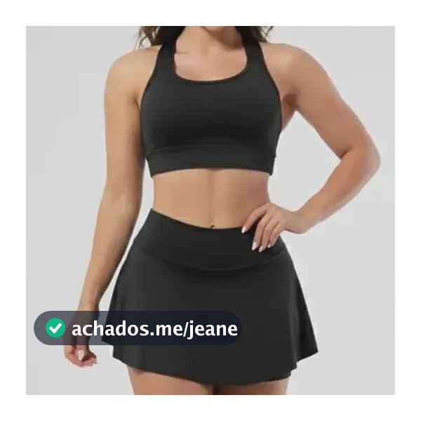 Conjuntos Short Saia Rodado + Top Roupas De Academia Suplex