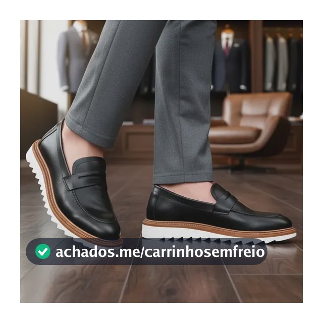 Sapato Mocassim Loafer Gugi Tratorado Conforto Premium Leve