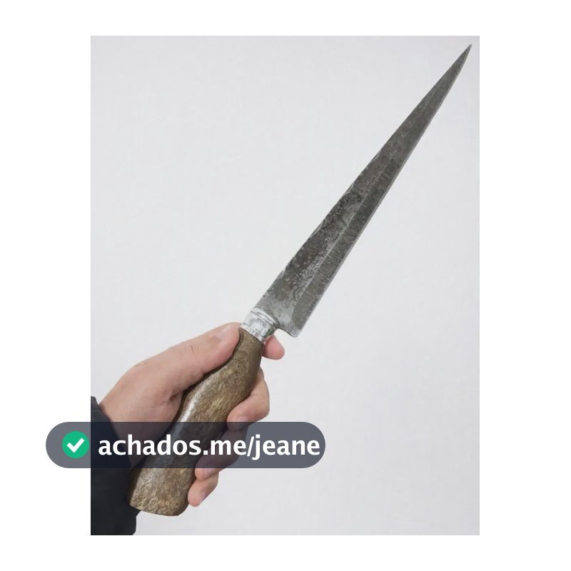 Faca Javalizeira Sangradeira 12pol Carbono 1070 Madeira Chocolate