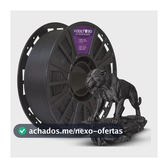 Filamento Pla Preto Velvet Aveludado 1kg Para Decoração Impressão Voolt3D