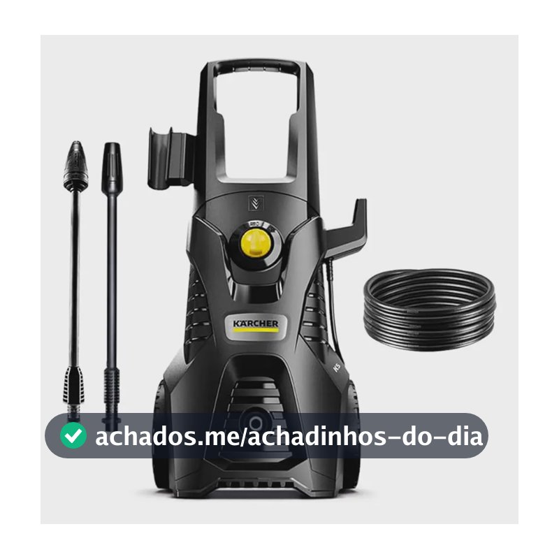 Lavadora de Alta Pressão Kärcher K5 2100 PSI 380L/h 1900W Motor Indução Com Jato Turbo Rotativo e Lança Leque