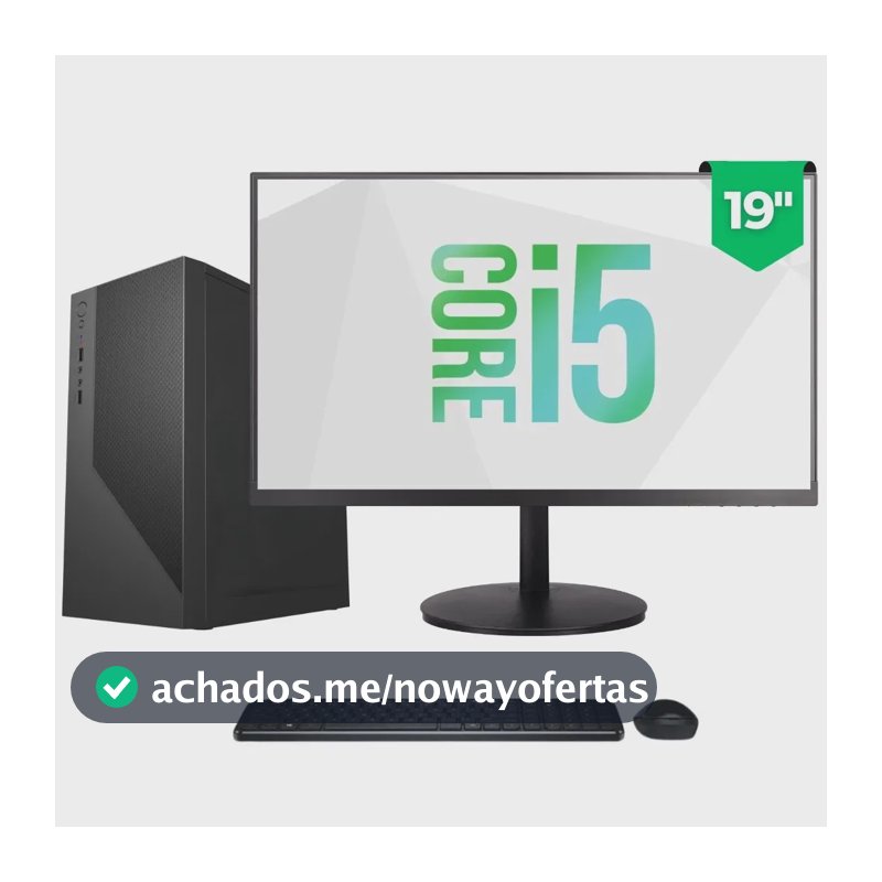 Computador Completo Intel Core I5, 8gb Ram, Ssd 240gb, Monitor 19 Led, Windows 10 Pro - Bluepc Plus Cdbp-plu101