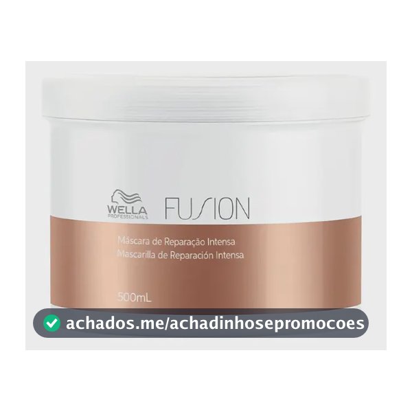 Máscara Wella Fusion Reconstrutora 500ml Cabelo Forte e Revitalizado