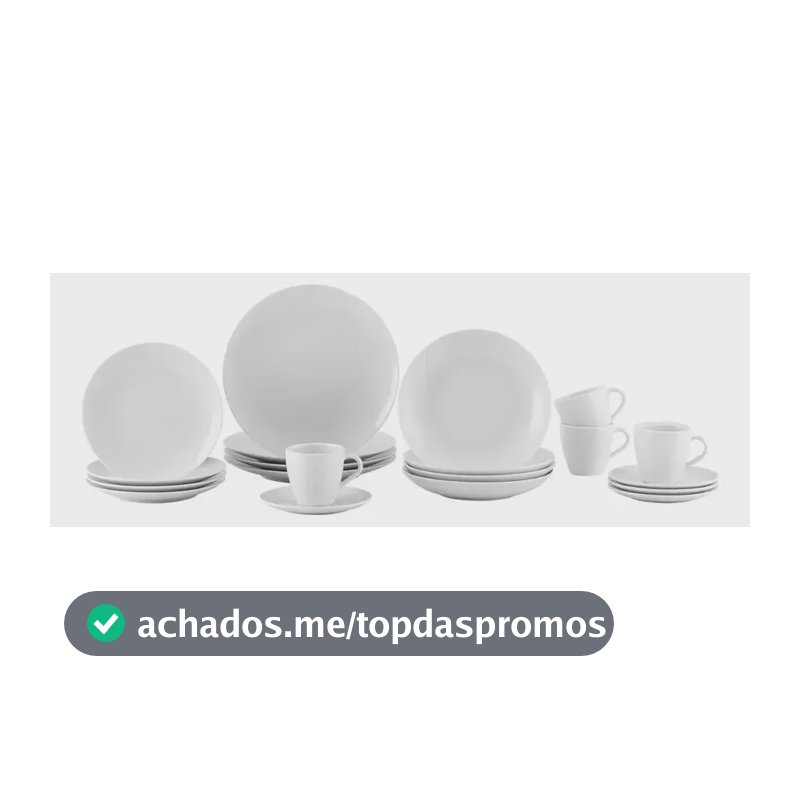 Jogo De Jantar Tramontina Porcelana Silvia 20 Peças Branco Lisa