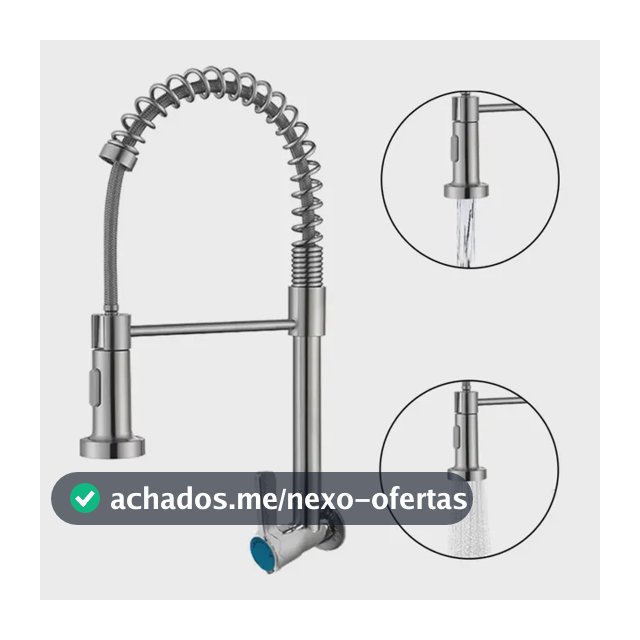 Torneira De Cozinha Monocomando Parede Para Pia Gourmet