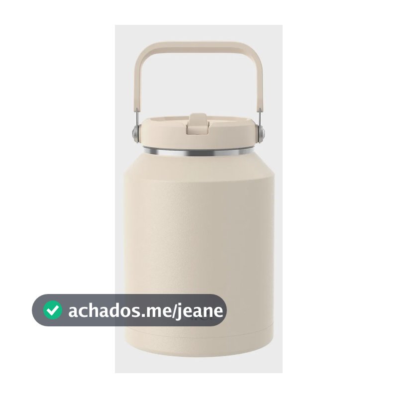 Garrafa De Água Isolada De 64oz, Copo De Água Aço Inoxidável Branco Creme Garrafa Térmica 64oz