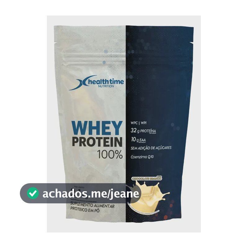 Whey Protein 100% Health Time 2,1kg Sabor Chocolate Branco Chocolate Branco