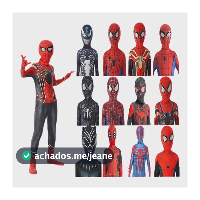 Fantasia Infantil Homem Aranha Deadpool Venom Heróis Top