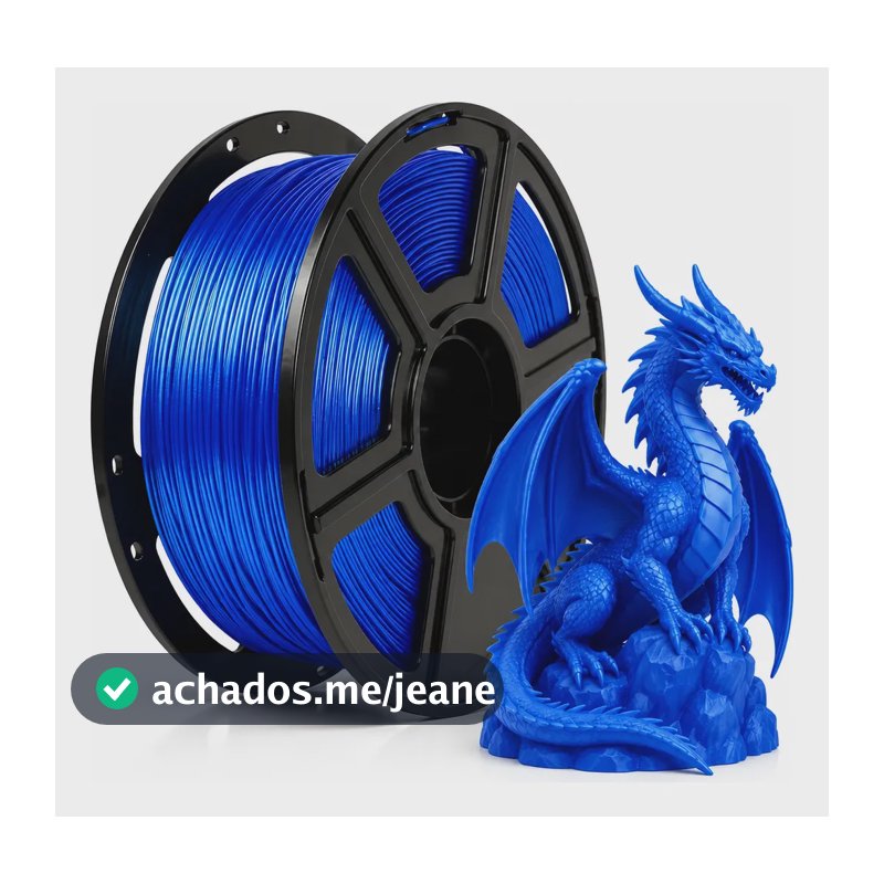Filamento Impressora 3d Petg 1.75mm 1kg Azul Premium Azul