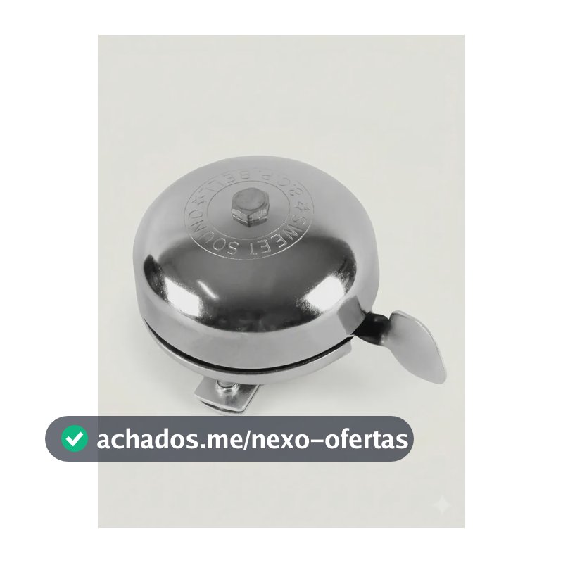 Campainha De Bike Trim Trim Metal Cromada Som Bem Alto Retrô Cromado Retrô