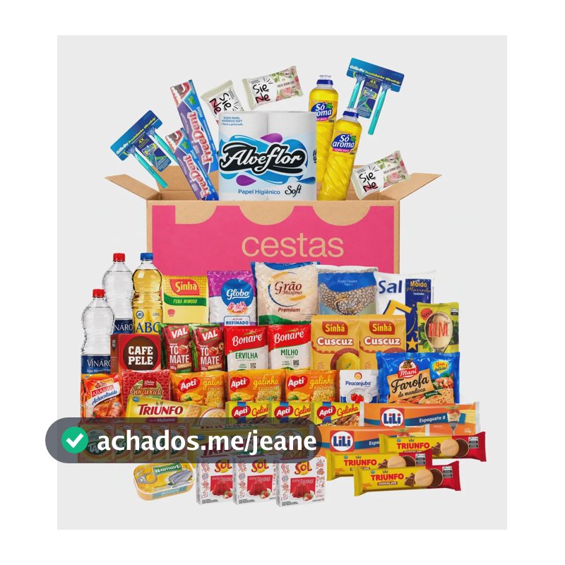 Cesta De Alimentos 52 Itens E Higiene E Limpeza