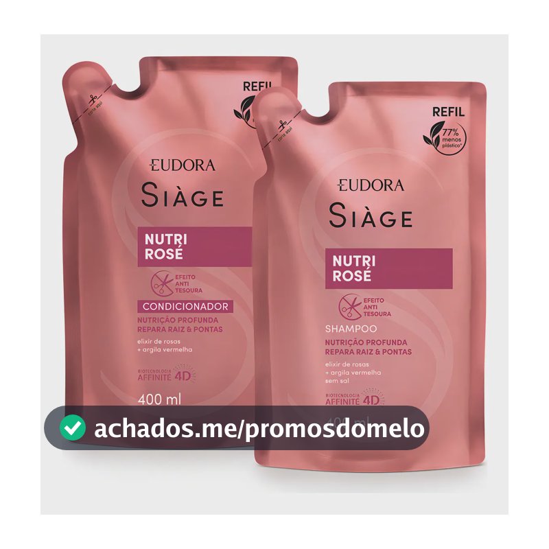 Kit Refil Siàge Nutri Rosé: Shampoo + Condicionador