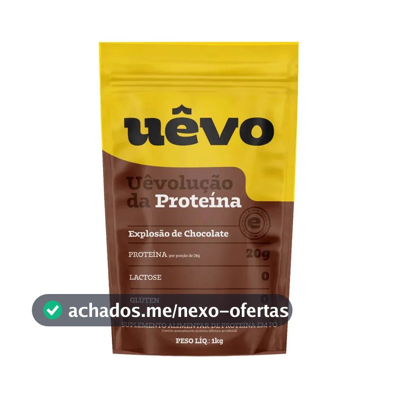 Proteína UÊVO em pó sabor Explosão de Chocolate x 1kg
