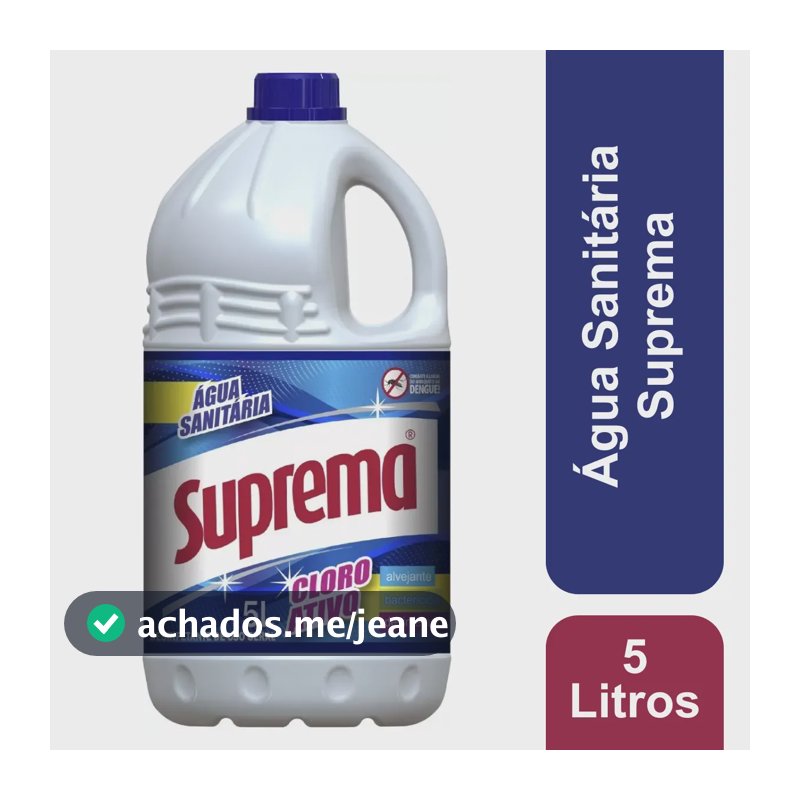 Água Sanitária Com Cloro Ativo 5 Litros Suprema