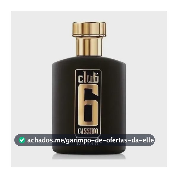 Colônia Eudora Club 6 Cassino Masculina 95ml Amadeirado