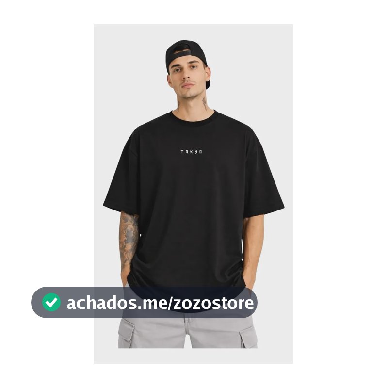 Camiseta Oversized Algodão Masculina Estampadas Estilosas Preto Tokyo G