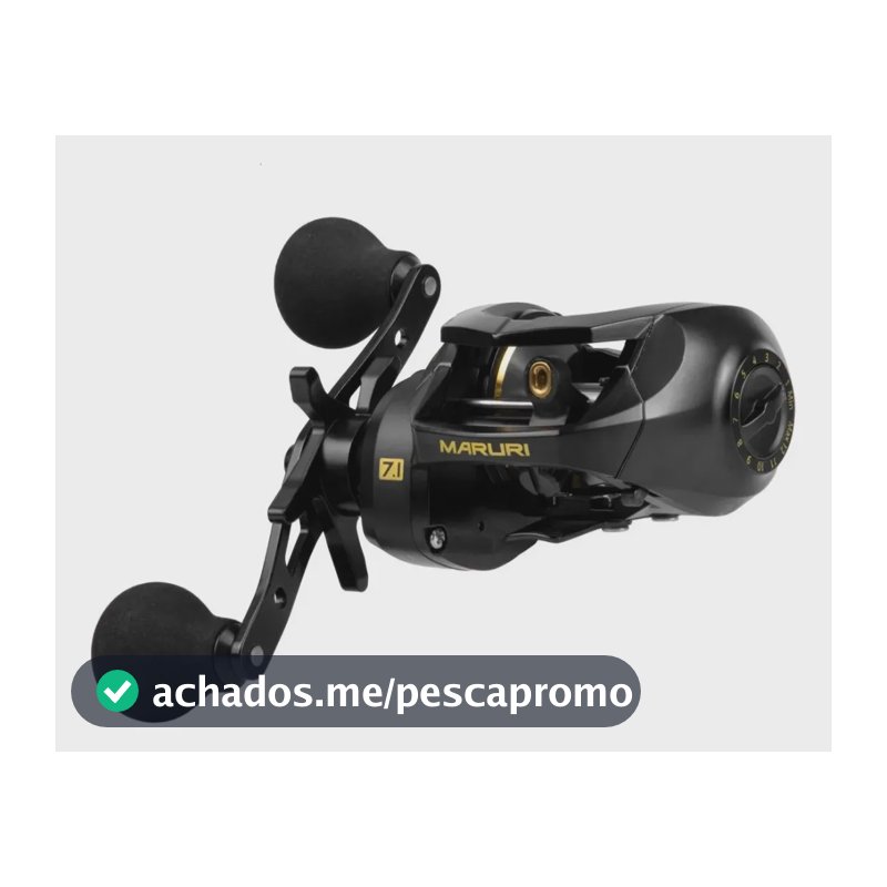 Carretilha Kawana Black Pira 400 Drag 40lbs 11 Rolamentos Preto Esquerdo