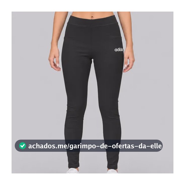 Calça Legging adidas Logo Linear Sj Feminina Preta