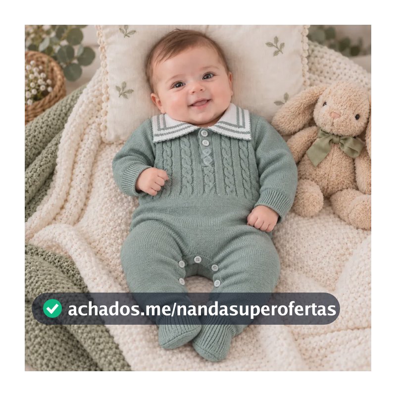 Roupa Bebe Menino Tricô Caio Verde Verde P