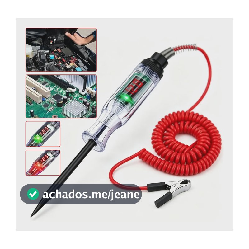 Caneta Teste Voltagem Chave Teste Fusível Carro 6/12/24v Vermelho