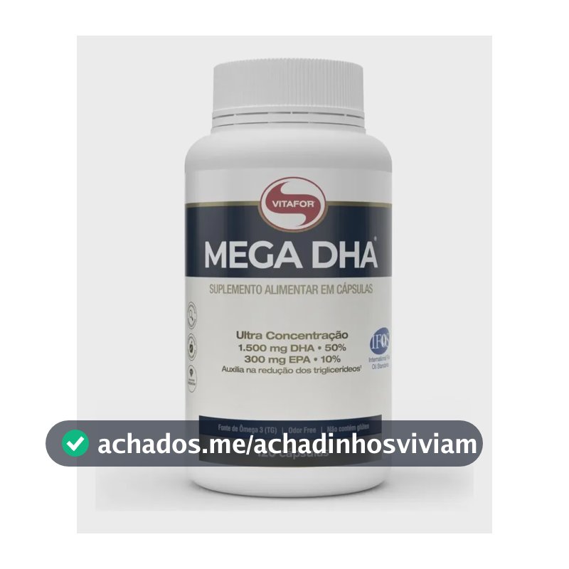 Mega DHA Vitafor Ômega 3 Ultra Concentrado 120 Cápsula