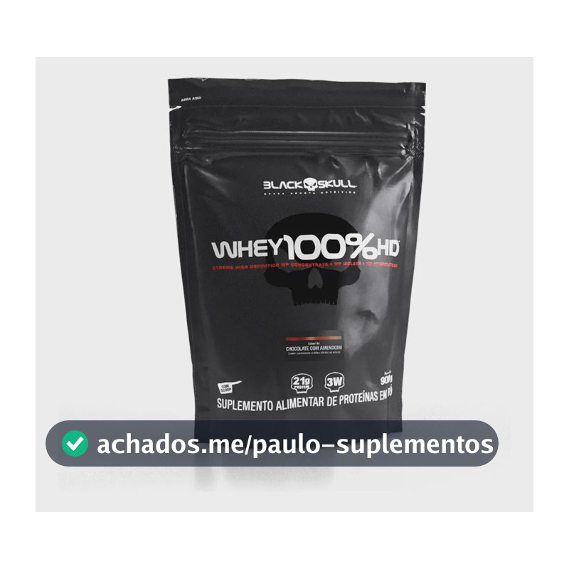 Refil Whey 100% Hd 900g Chocolate Com Amendoim