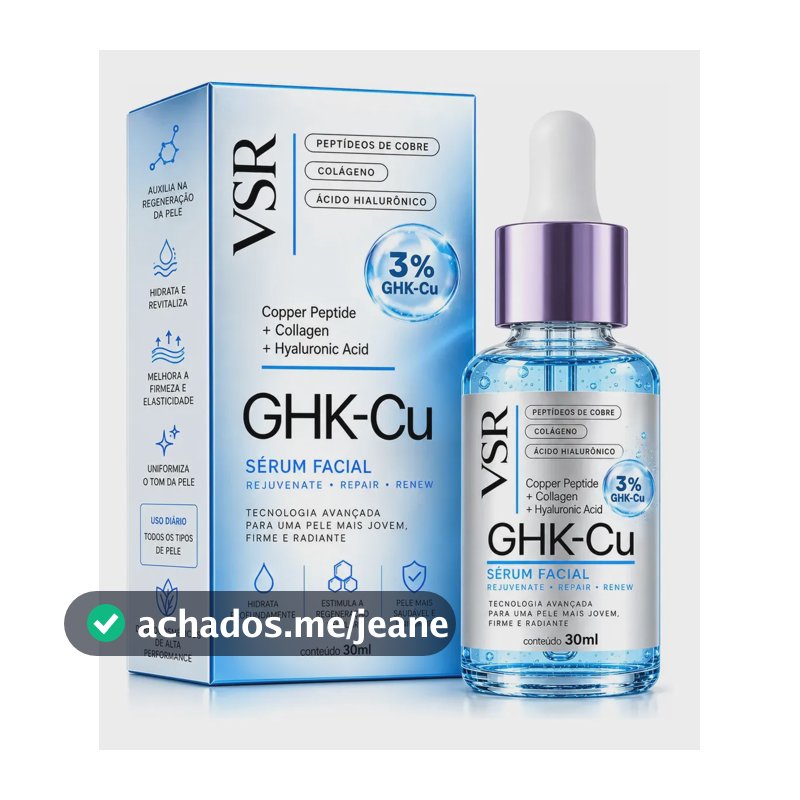Sérum Facial 3% Ghk-cu Anti-idade Peptídeo Cobre 30ml VSR Todo Tipo De Pele Dia/noite