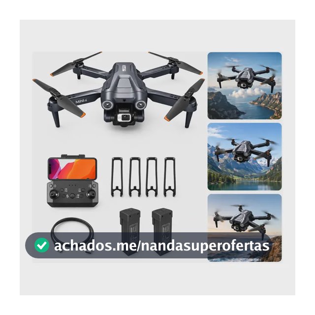 Drone Profissional 4k Wi-fi Dobrável Para Exterior 2baterias Preto