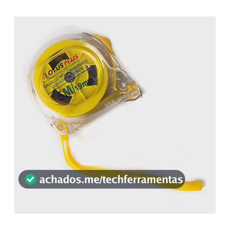 Trena Lotus 5m Trena Cristal Fita Aço Design Ergonômico Gancho Magnético