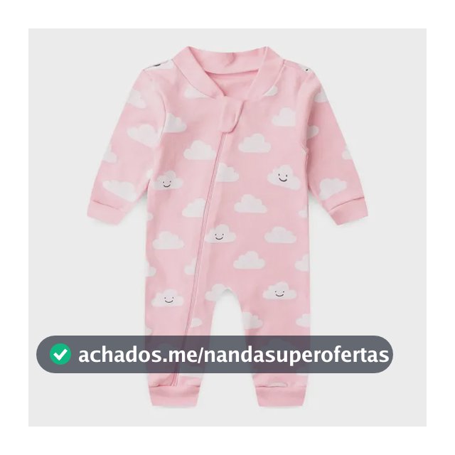 Macacão Bebê Estampado Com Zíper Menina Menino (rn/p/m/g)