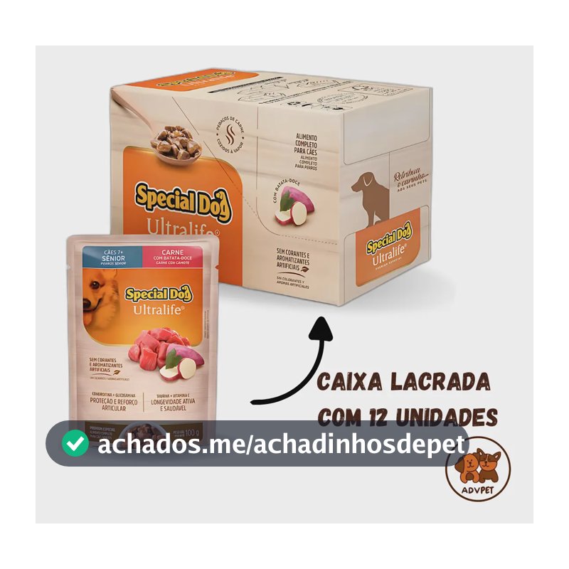 Sachê Special Dog Sênior 100 Gr Caixa Lacrada C/12 Unidades