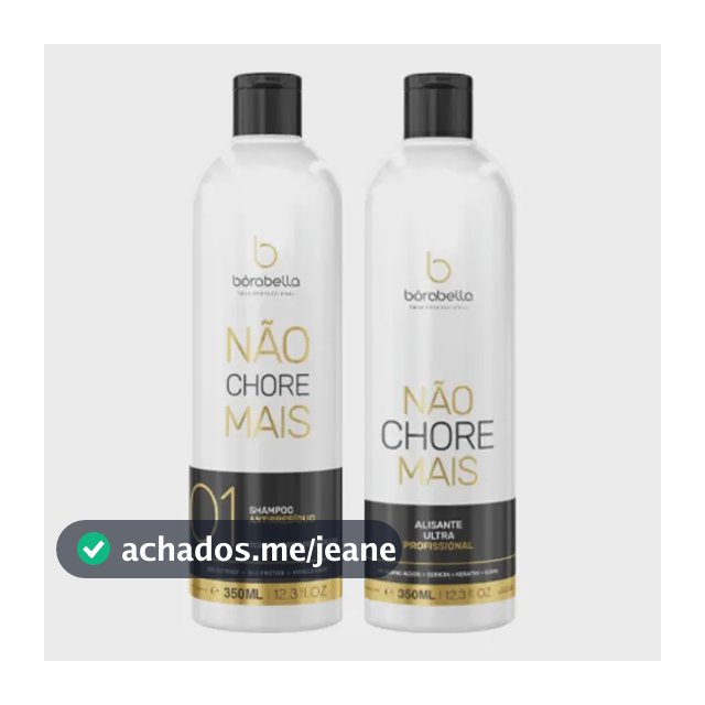 Kit Progressiva Alisante Não Chore Mais Borabella - 2x350ml