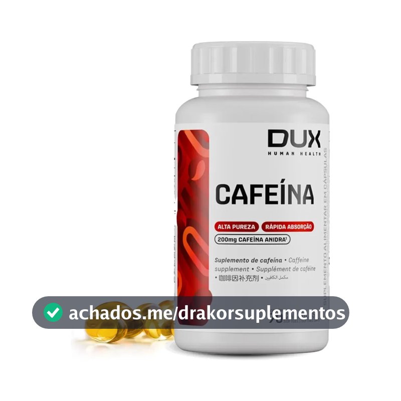 Cafeína Dux Nutrition em cápsula Sem sabor x 100g de 90 un