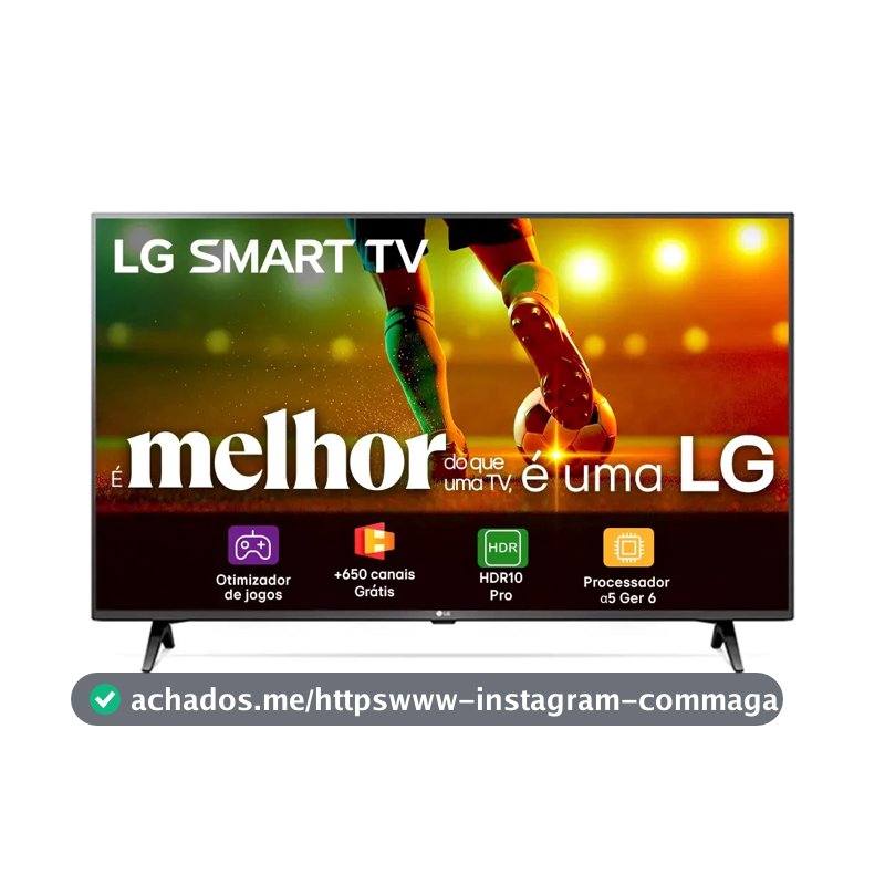 Smart TV LG 43"Full HD, Processador A5 Ger6, AI, Alexa e webOS 23 - 43LR6700PSA