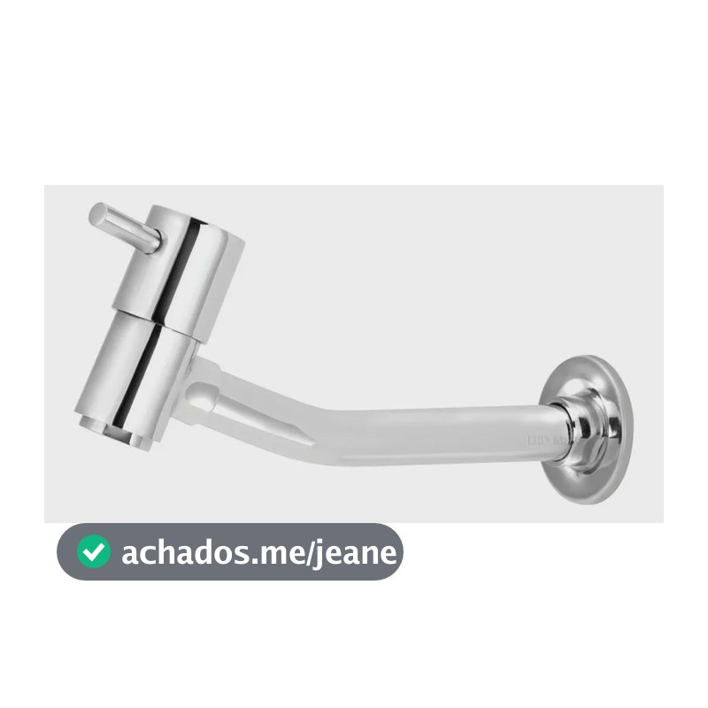 Torneira Link Longa Cozinha/tanque/jardim Reta Parede Metal Prateado Cromado