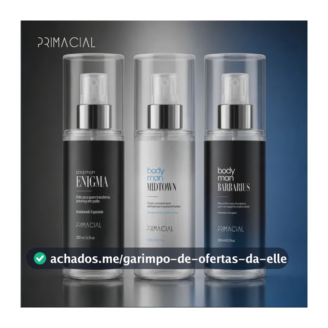 Kit Body Splash Masculino Barbarius + Enigma + Midtown 200ml