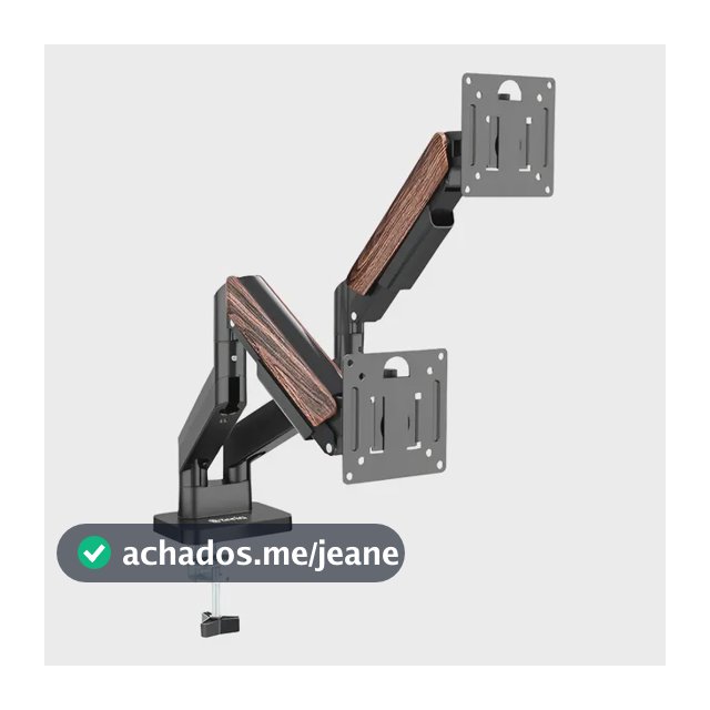 Suporte Articulado para Monitor Zinnia Rust 200 Preto, com Pistão a Gás, para Telas de 17" a 32"