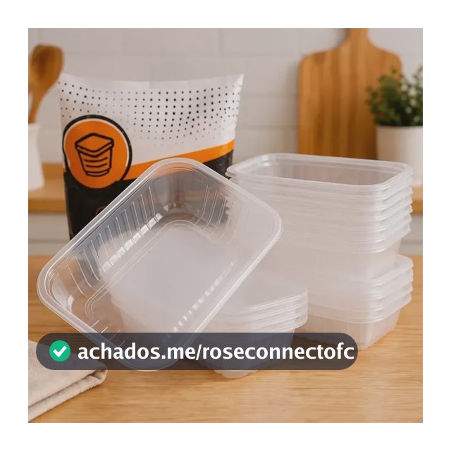 Pote Marmita 500ml 24un Freezer Microondas Fitness Saúde Cristal