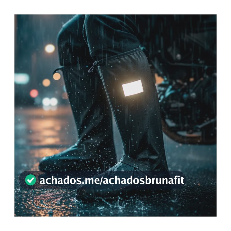 Capa De Chuva Sapato Tênis Impermeável Protetor Calçado Moto Preto 43/45