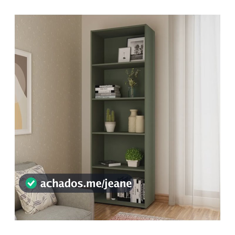 Estante Multy Artely Livreiro De 5 Prateleiras Menta