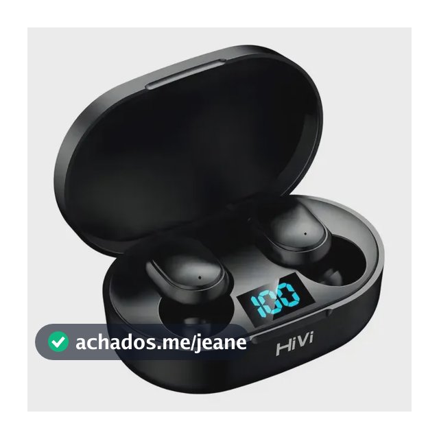 Hivi Fone De Ouvido Bluetooth 5.0 Par Sem Fio Duplo Cor Preto