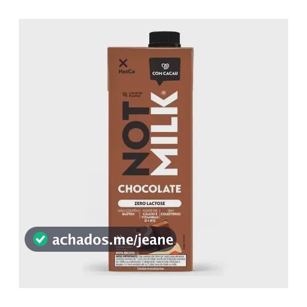 Bebida Vegetal Chocolate Not Milk Caixa 1l