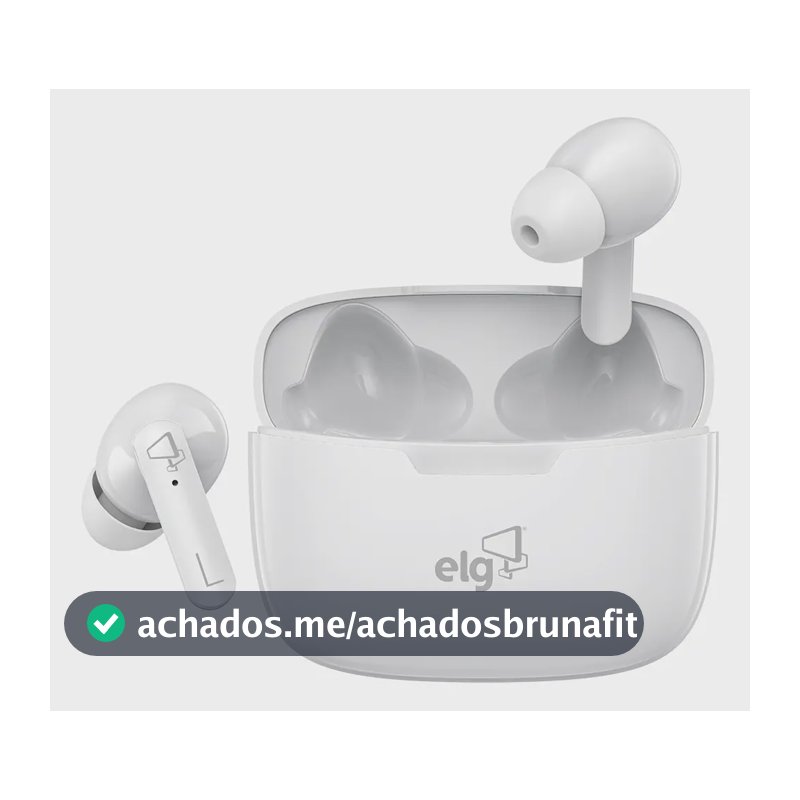 Fone De Ouvido Bluetooth Tws Branco Twpro3s ELG Cor Cinza