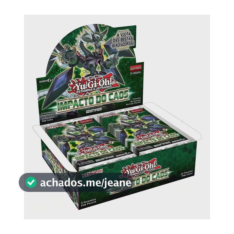 Yu-Gi-Oh! Konami Caixa Booster Impacto do Caos 24 Boosters Lacrada 216 Cartas