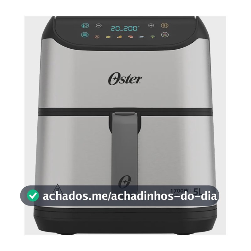 Fritadeira Digital Inox Oster 5l Com Painel Touch