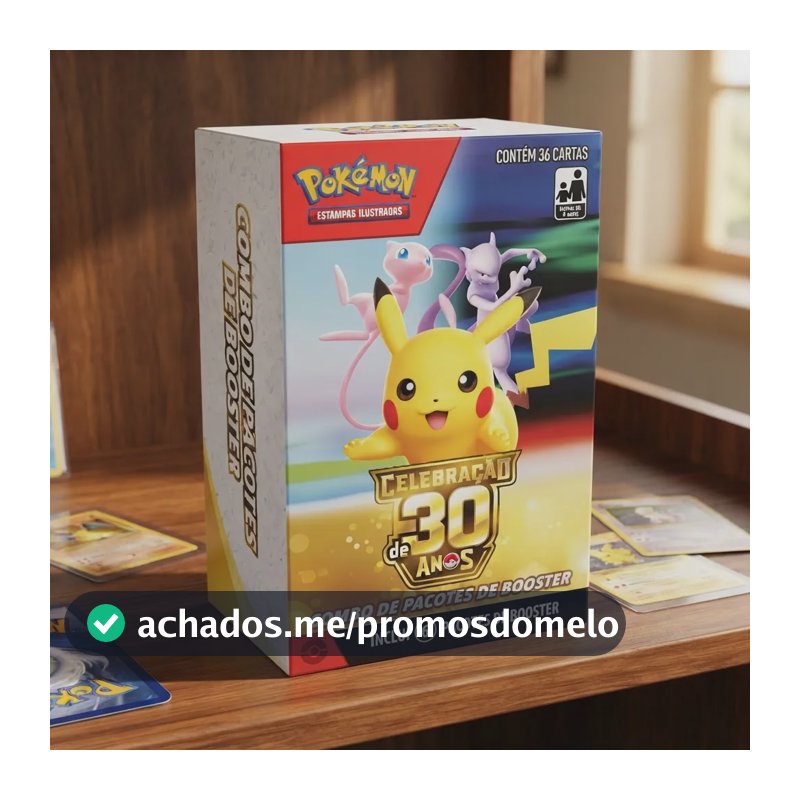 Combo Pokémon Celebração 30 Anos 6 Boosters Português