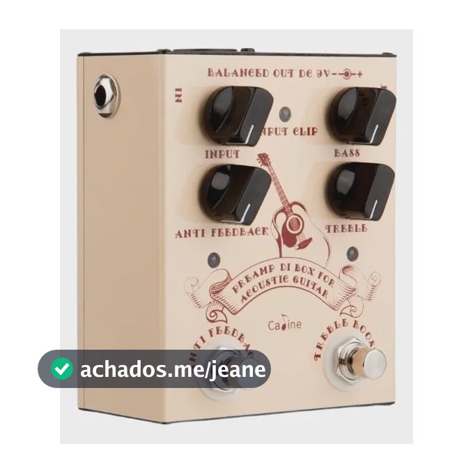Pedal Violão DI Box Preamplificador Caline CP-40 Anti Feedback