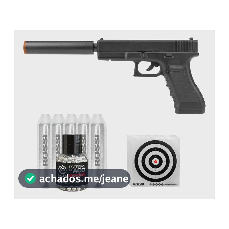 Pistola Pressão Arma Rossi Airgun G17 Magnum 4,5mm Aço Preto 4.5 Mm