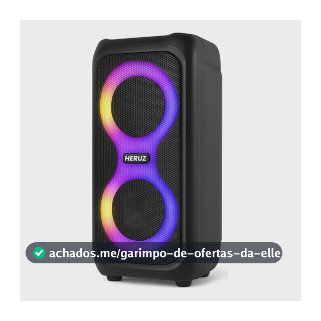 Caixa de Som Bluetooth Caixinha Grande 2 Altos Falantes 10w-hz 5.0 Boombox Com Radio Fm E Entrada Usb Pendrive