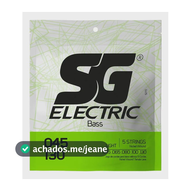 Encordoamento Contra Baixo 5 Cordas Sg Strings Light .045